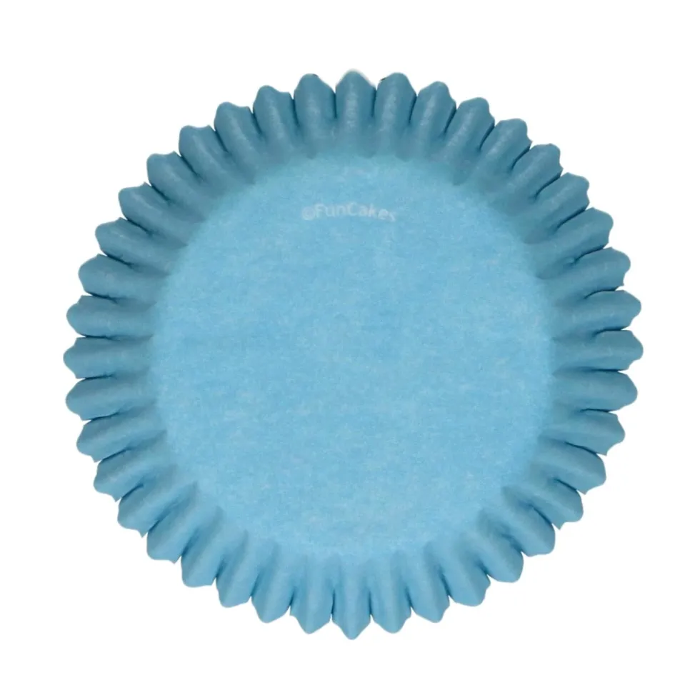 100 Cápsulas Mini Cupcakes Azul Claro - Funcakes
