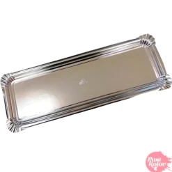 Bandeja Rectangular Plateada 34 x 12 cm - Pastkolor