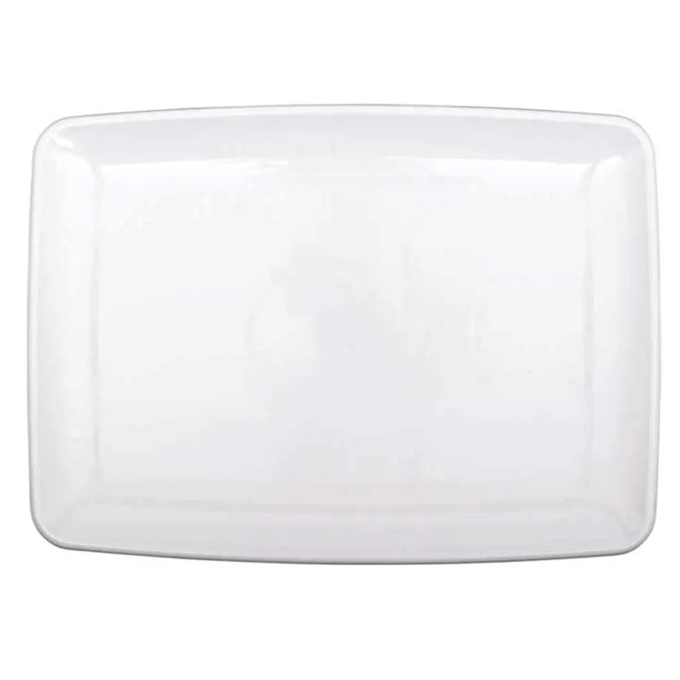 Bandeja Blanca de Plástico 20 cm x 27 cm