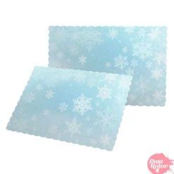 Base Rectangular Copos de Nieve - 40 x 30 cm