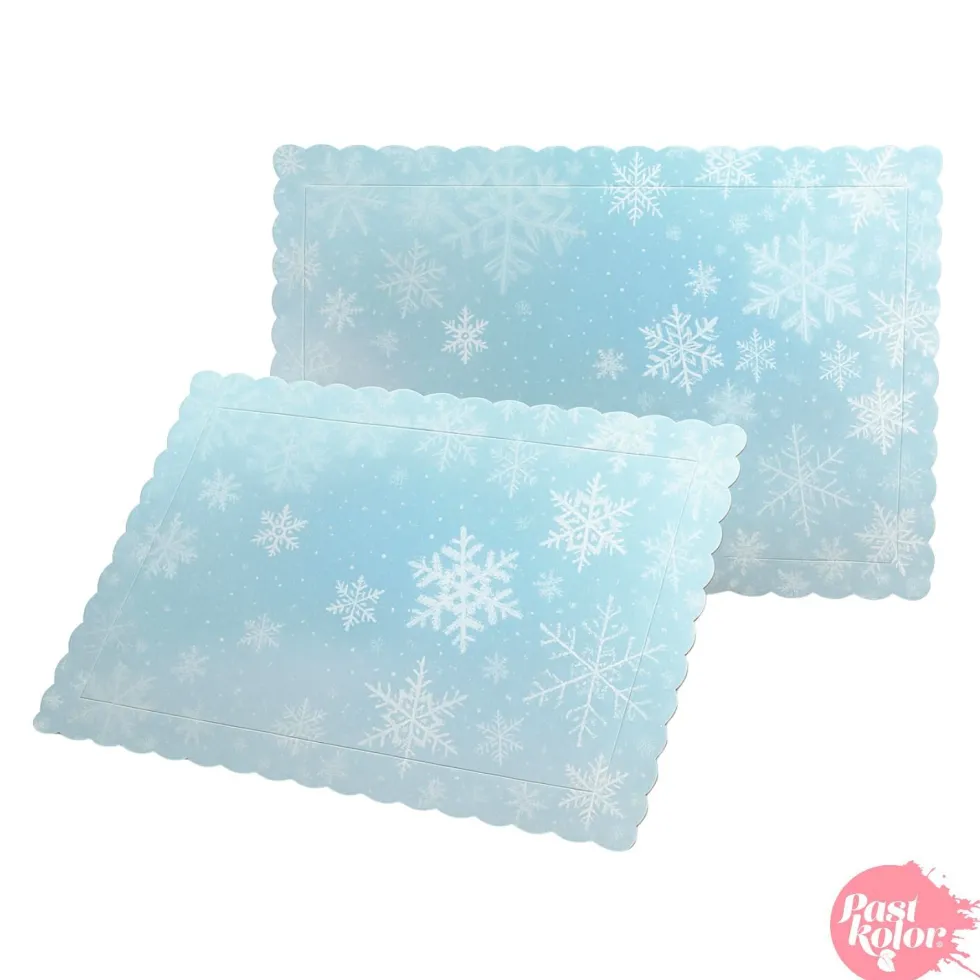 Base Rectangular Copos de Nieve - 40 x 30 cm