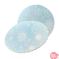 Base Redonda Copos de Nieve - 25 cm x 3 Mm Grosor