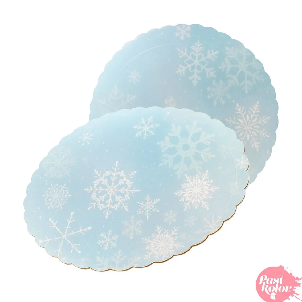 Base Redonda Copos de Nieve - 25 cm x 3 Mm Grosor