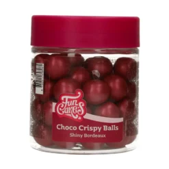 Bolas Crujientes de Chocolate Burdeos Brillante 130 gr - Funcakes