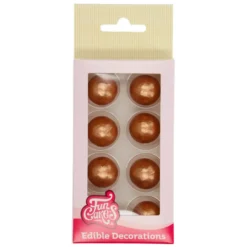 Bolas de Chocolate Bronce / Oro 8 ud Funcakes