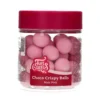 Bolas Crujientes de Chocolate Rosa Mate 130 gr
