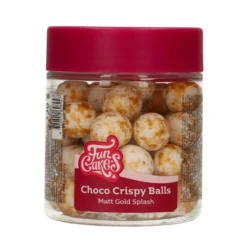 Bolas Crujientes de Chocolate Matt Gold Splash 130 gr - Funcakes