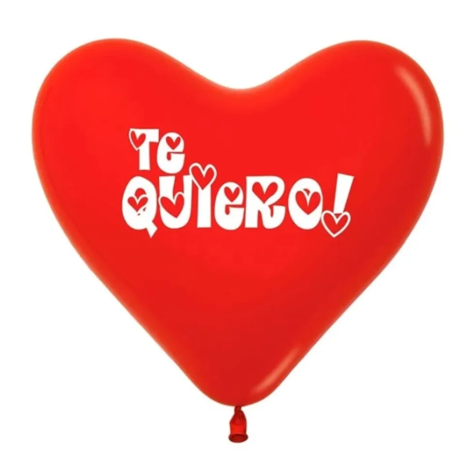 Bolsa de 12 Globos Corazón Rojo 30 cm - Sempertex