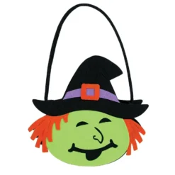 Bolsa de Fieltro para Golosinas Bruja 16 cm