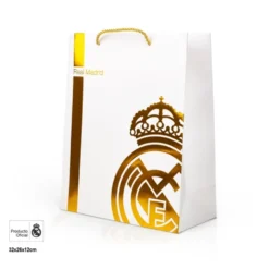 Bolsa de Regalo Real Madrid Escudo Oro 26 x 12 x 32 cm
