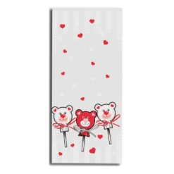 Bolsas Transparentes con Ositos y Corazones 12x25 cm - 100 uds