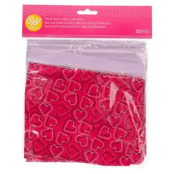 Bolsas para Dulces con Cierre Zip Corazones 20 ud