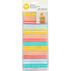 Bolsas para Dulces Rayas Colores 20 ud - Wilton