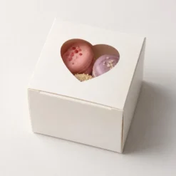 Caja Blanca para Dulces con Ventana Corazón 5 x 5 cm - Mopec