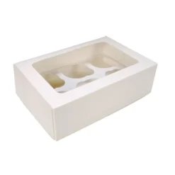 Caja para 6 Cupcakes Blancas