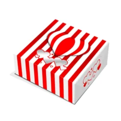 Caja para Galletas Corazones y Rayas 14 cm