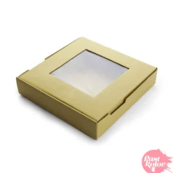 Caja para Galletas Kraft con Ventana 17 x 3,5 cm