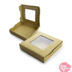 Caja para Galletas Kraft con Ventana 17 x 3,5 cm