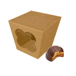 Caja Para Galletas y Dulces Kraft 12 cm