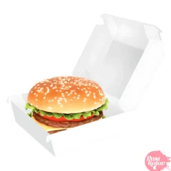 Caja para Hamburguesa Blanca - 10 x 8 cm