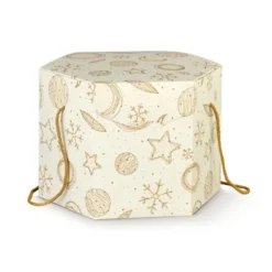 Caja para Panettone Snowflakes 21 cm