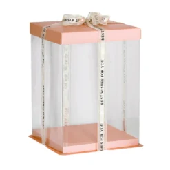Caja para Tarta Deluxe Rosa Salmón 26 cm