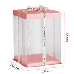 Caja para Tarta Deluxe Rosa Salmón 26 cm
