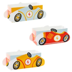 Cajas de Papel para Snacks Coches 3 ud - Partydeco