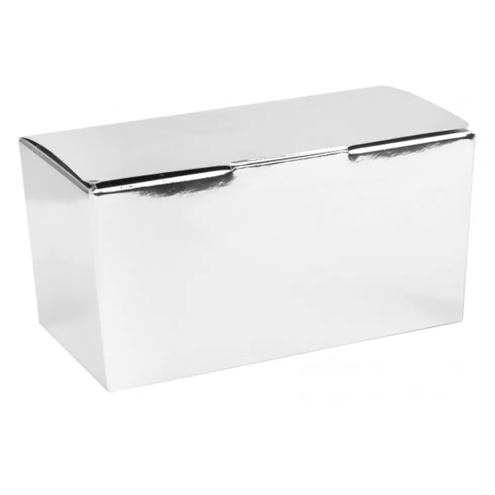 Cajas Medianas para Bombones Plata 25 ud
