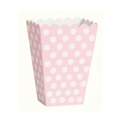 Cajas para Palomitas Rosas con Lunares Blancos 8 ud