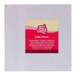 Cake Drum Cuadrado Blanco 30 cm - Funcakes