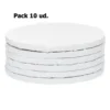 Cake Drum Redondo Blanco 25 cm x 1,2 cm - 10 ud