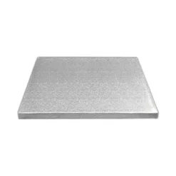 Cake Drum Cuadrado Plateado 37,5 cm x 12 mm