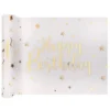 Camino de Mesa Happy Birthday Gold 5 mt x 30 cm
