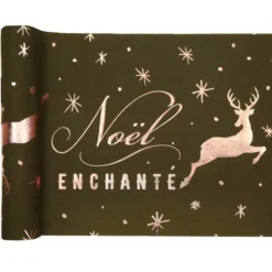 Camino de Mesa Navidad Encantada Khaki 3 mt