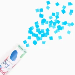 Cañón Confetti de papel Azul 30 cm Biodegradable