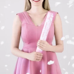 Cañón de Confeti Pétalos de Rosa Blancos 40 cm