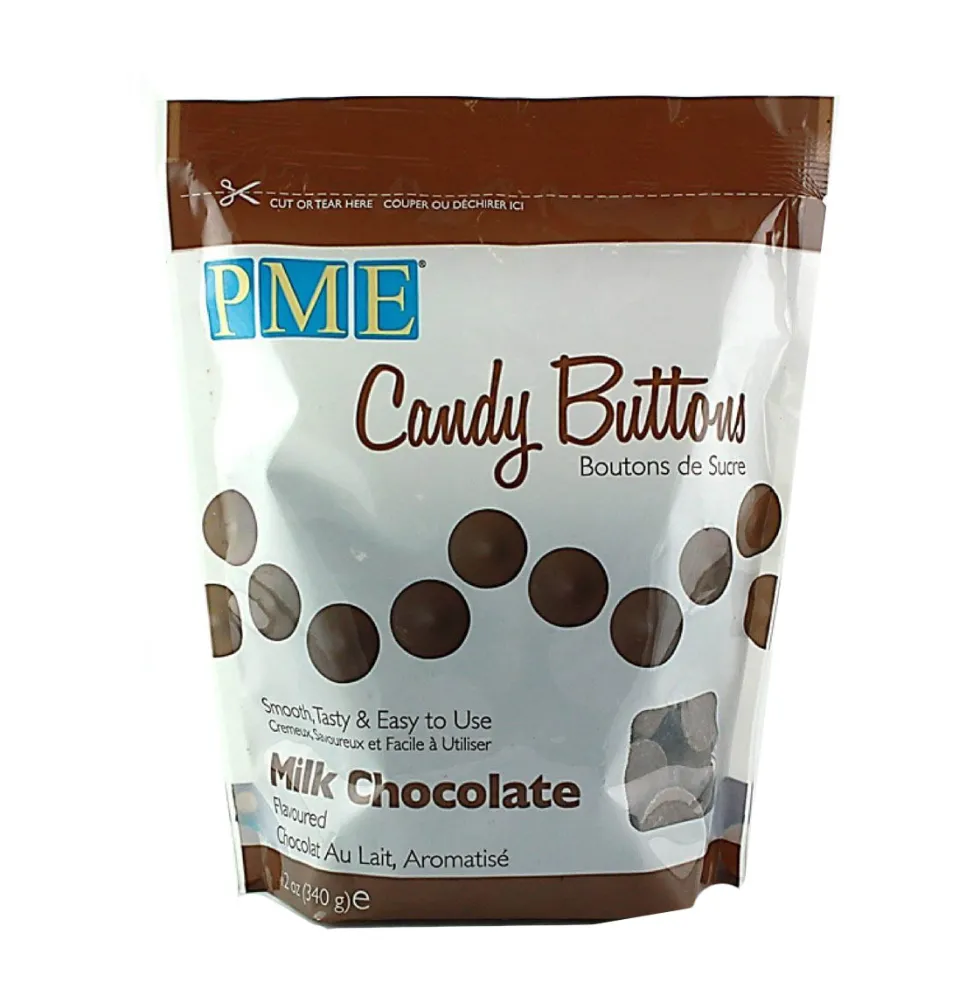 Candy Buttons Chocolate con leche 340 gr - PME