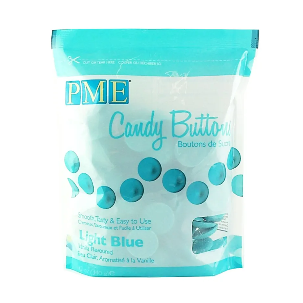 Candy Buttons color Azul Claro 340 gr - PME