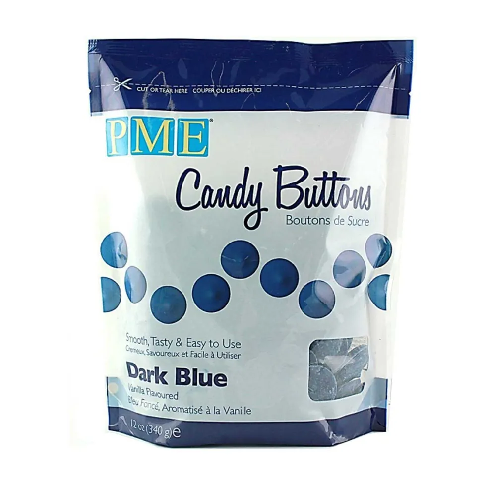 Candy Buttons color Azul Marino 340 gr - PME