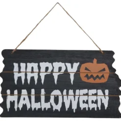 Cartel Madera Halloween 34 cm x 19 cm