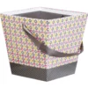 Cesta confitera con detalles grises