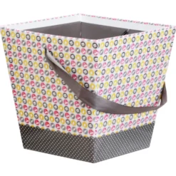 Cesta confitera con detalles grises