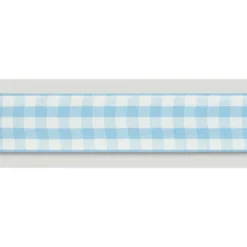 Cinta Satinada Gingham Blue (2 mts)