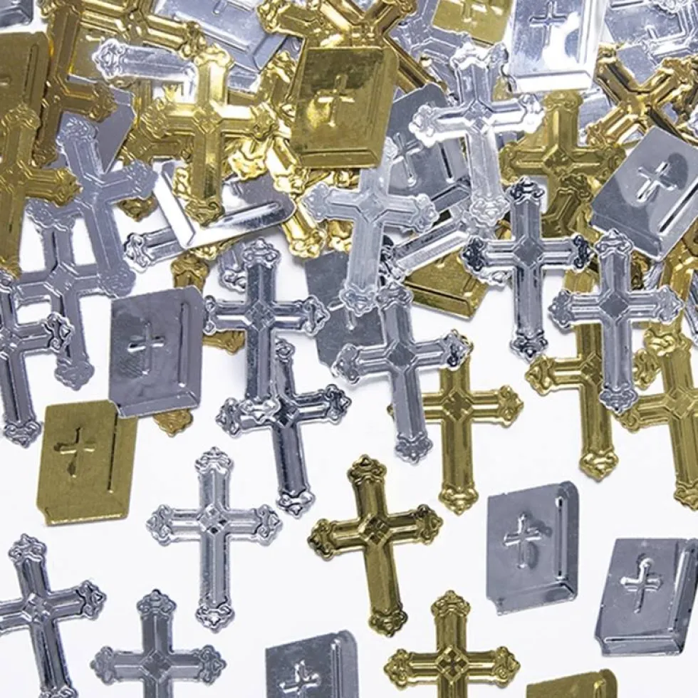 Confeti Metalizado Cruces y Biblias