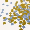 Confetti Cuadrado Color Dorado y Plateado