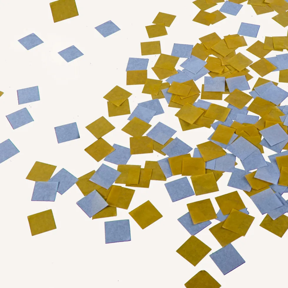 Confetti Cuadrado Color Dorado y Plateado