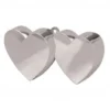 Contrapeso para globos doble corazón plata