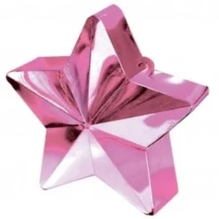 Contrapeso para globos estrella metalizada rosa pastel