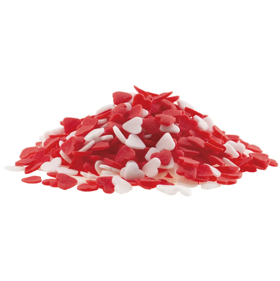 Corazones de Azúcar Rojos y Blancos 100 gr